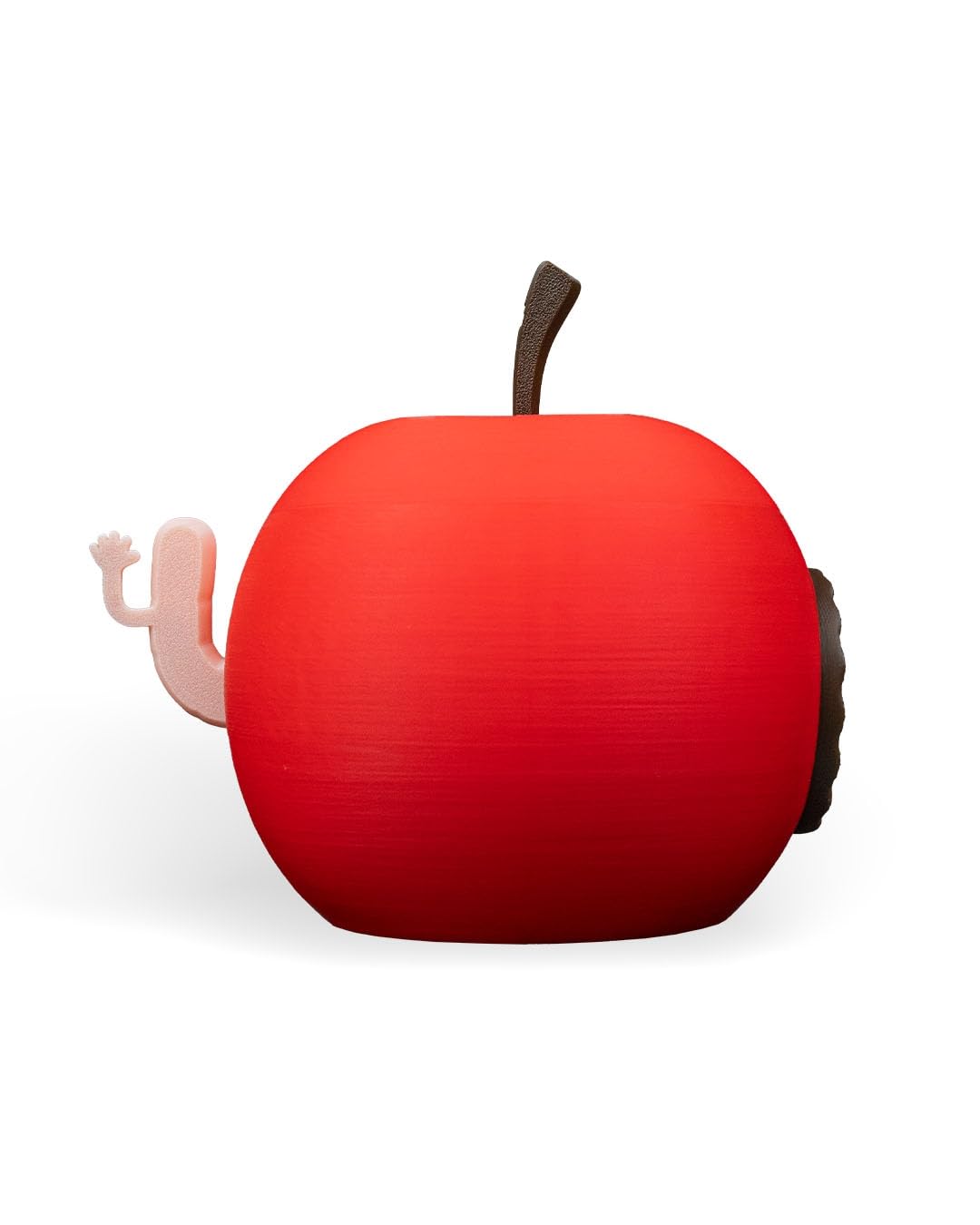Apple Shed Fairy House – Whimsical Decorative Storage with Door & Worm Buddy – Playful Apple Figurine – 3D Printed in Canada