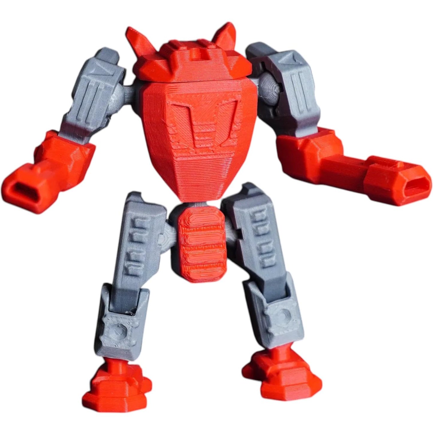 Steel Sentinel – 16-Part DIY Combat Mecha Model Kit with Dual Cannons & Articulated Joints – 3D Printed in Canada