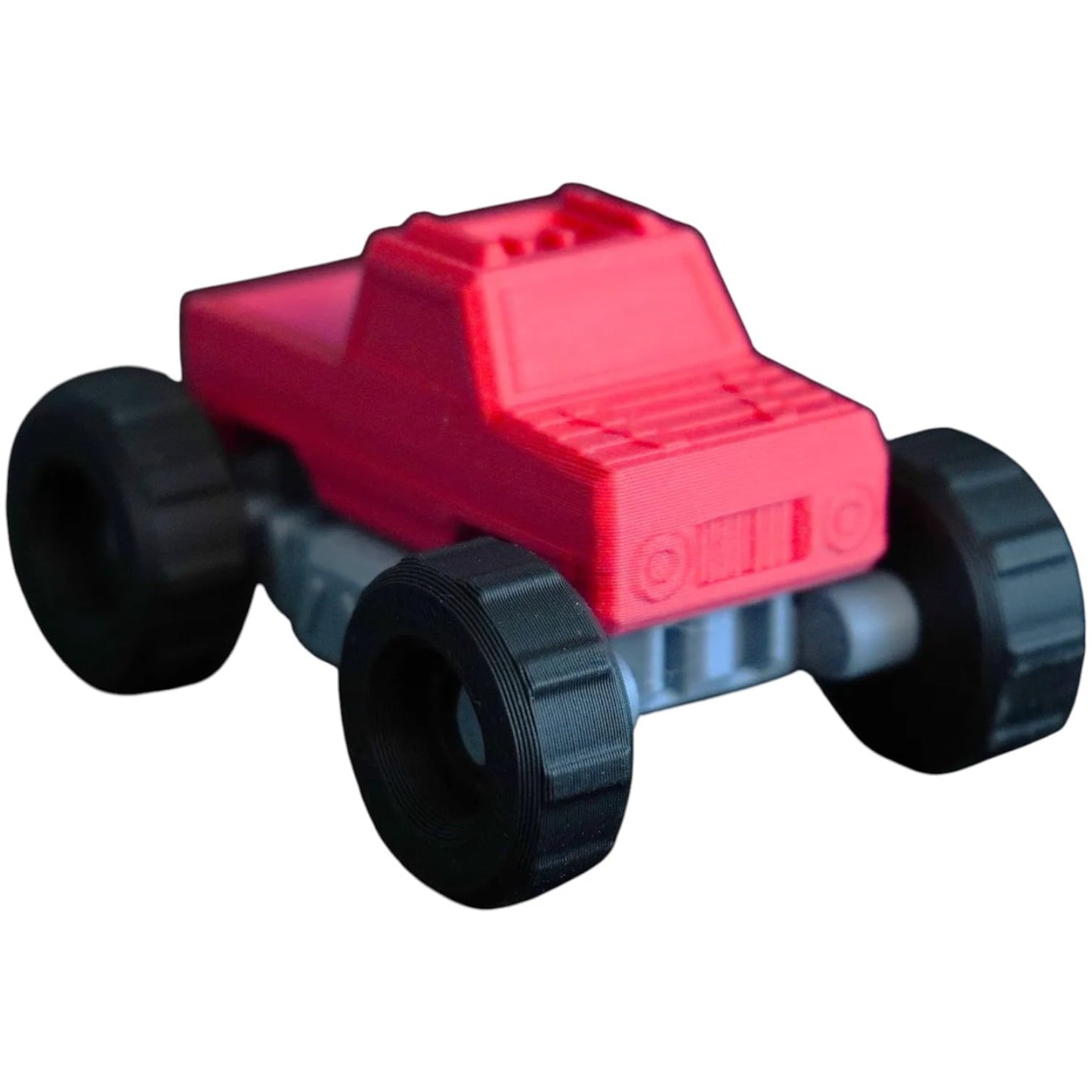 Monster Truck – 8-Part DIY Off-Road Vehicle Model Kit with Moving Axles, Snap-Fit Wheels & Bold Display Style – 3D Printed in Canada