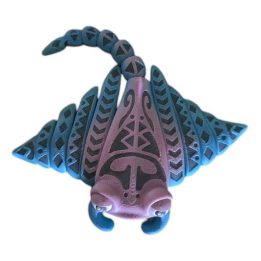Articulated Manta Ray Figurine – Ocean Desk Fidget for Teens & Adults – Stress Relief & Collectible – 3D Printed in Canada