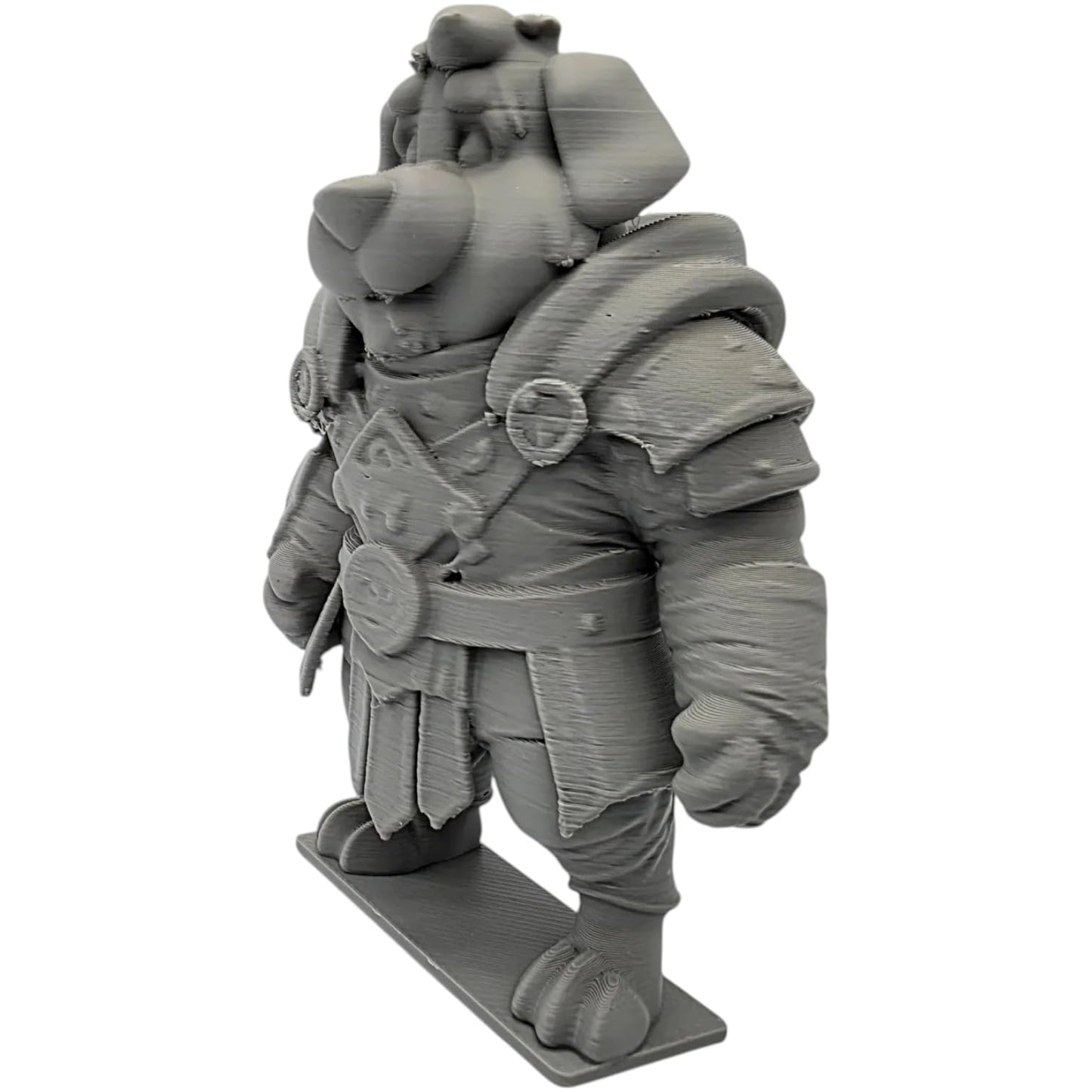Dog Mercenary Figurine – Fantasy Warrior Miniature for Display, TTRPG, or Desk Decor – Anthropomorphic Dog Soldier – 3D Printed in Canada