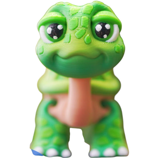 Cute Articulated Tortoise Figurine – Print-in-Place Desk Pet or Shelf Collectible with Movable Legs – 3D Printed in Canada
