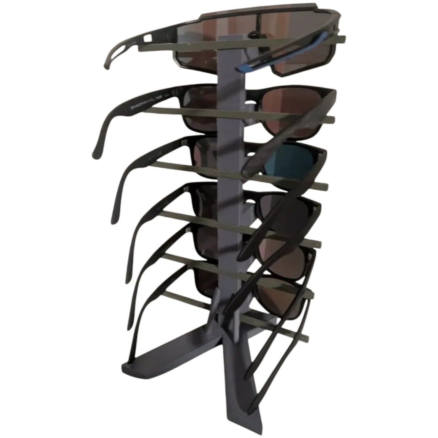 Sunglasses Display Rack – Vertical Stand for Up to 7 Pairs of Glasses, Ideal for Eyewear Storage and Showcase – 3D Printed in Canada