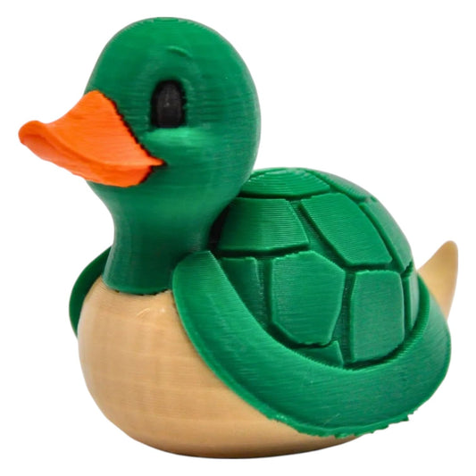 Turtle Duck Hybrid Figurine – Cute 3D Printed Duck-Turtle Sculpture for Desk or Shelf Display – Whimsical Collectible Gift for Animal Lovers – 3D Printed in Canada