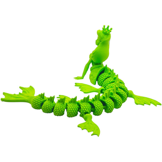 Articulated Mermaid Figurine – Elegant Print-in-Place Sea Princess for Desk Display, Fidgeting & DIY Painting – 3D Printed in Canada
