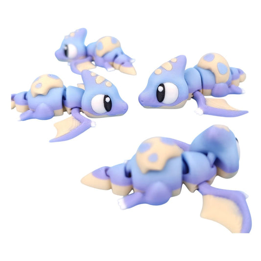 5-Pack Mini Pterodactyl Figurines – Articulated Desk Pet Dinosaurs, Collectible Flying Reptiles, Fidget Toys for Teens & Adults – 2 Inch Poseable Figures – 3D Printed in Canada