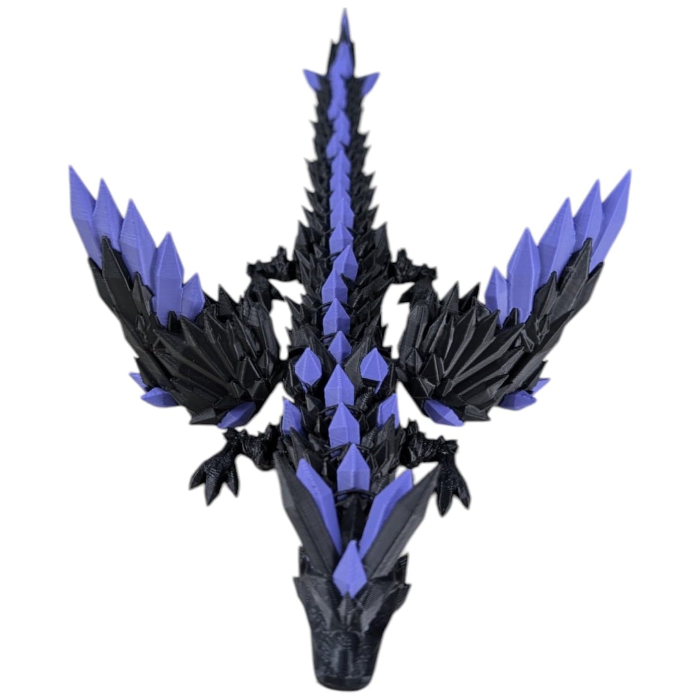 Articulated CrystalWing Dragon Figurine – Dragonstone Abyss – Desk Fidget for Teens & Adults – Stress Relief & Collectible – 3D Printed in Canada