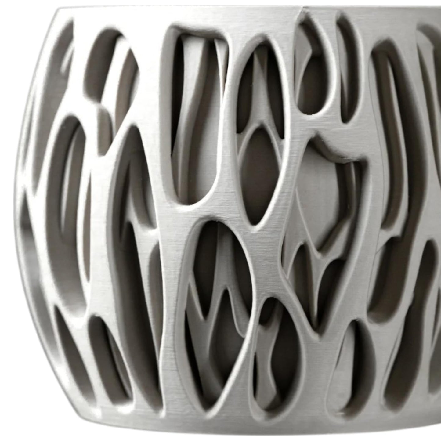 Organic Flow Planter Pot with Matching Saucer – Sculpted Modern Design for Indoor Plants & Succulents – 3D Printed in Canada