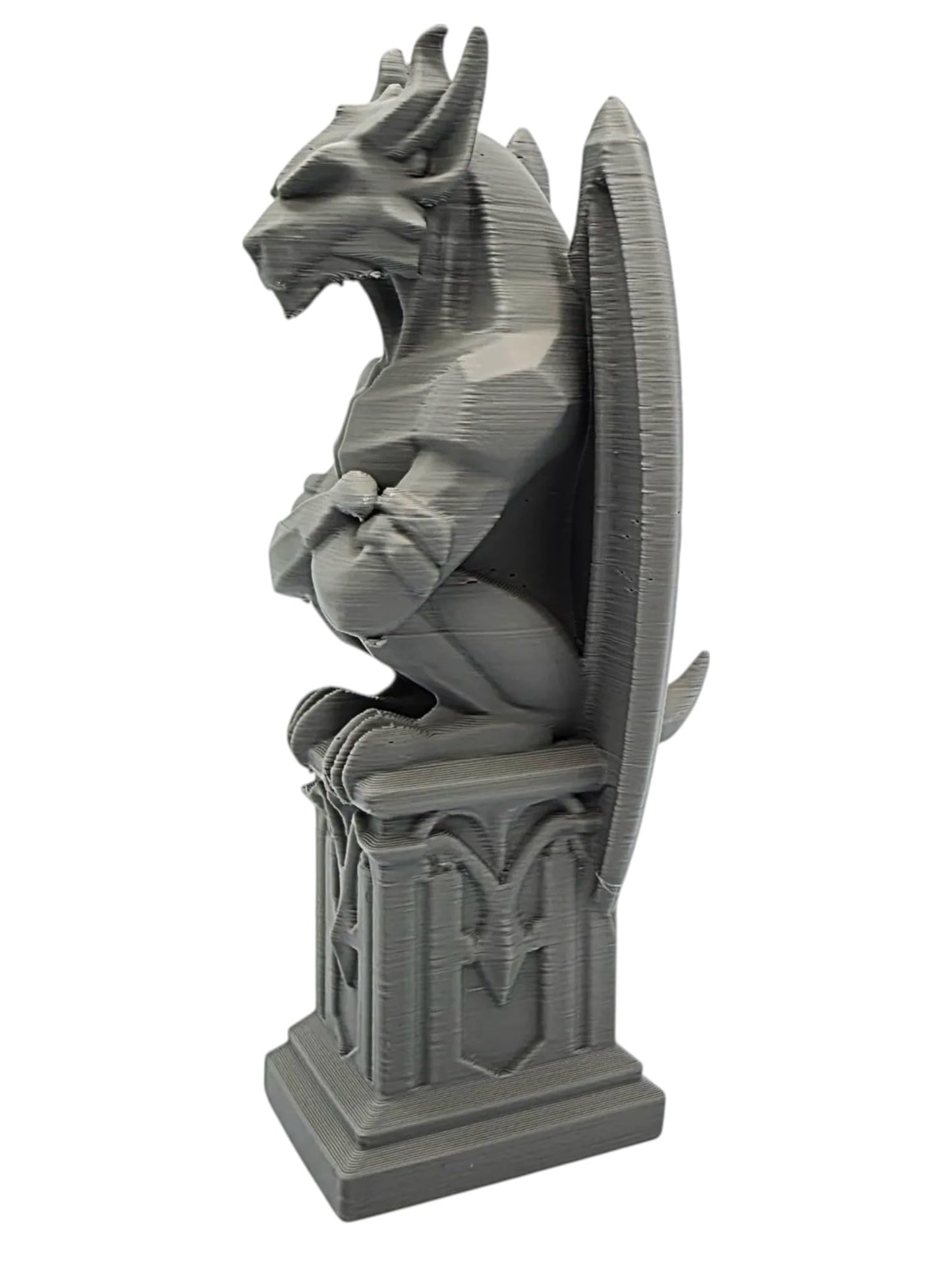Stonewarden Gargoyle Statue – Gothic Fantasy Shelf Decor Figurine for Home or Office – 3D Printed in Canada