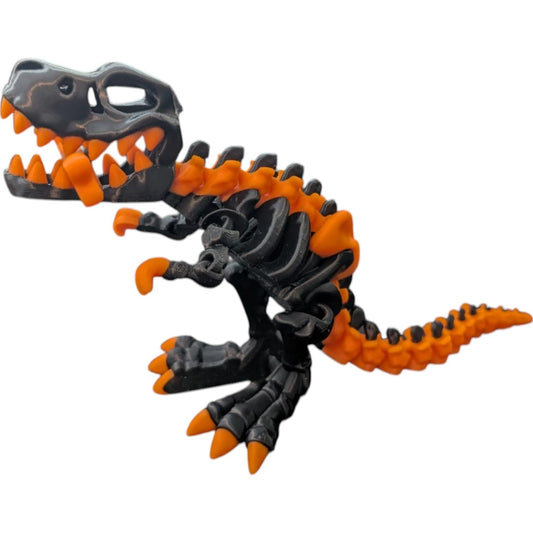 Articulated Skeleton T-Rex Figurine – Ember Shadow – Prehistoric Dinosaur Collectible for Teens & Adults – Stress Relief & Collectible – 3D Printed in Canada