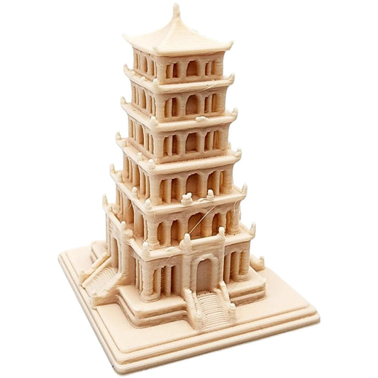 6-Story Tower Miniature – Multi-Level Pagoda-Style Fantasy Building for RPG, Dioramas, or Tabletop Terrain – Support-Free Print – 3D Printed in Canada