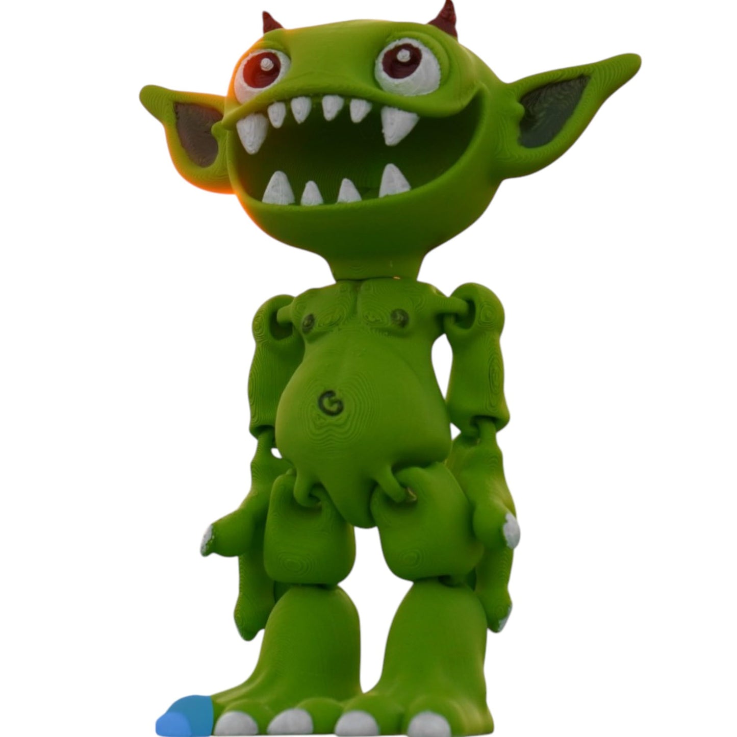 Articulated Goblin Figurine for Painting – DIY Poseable Monster Model Kit for Teens & Adults – Movable Goblin Fidget Display Statue – 3D Printed in Canada