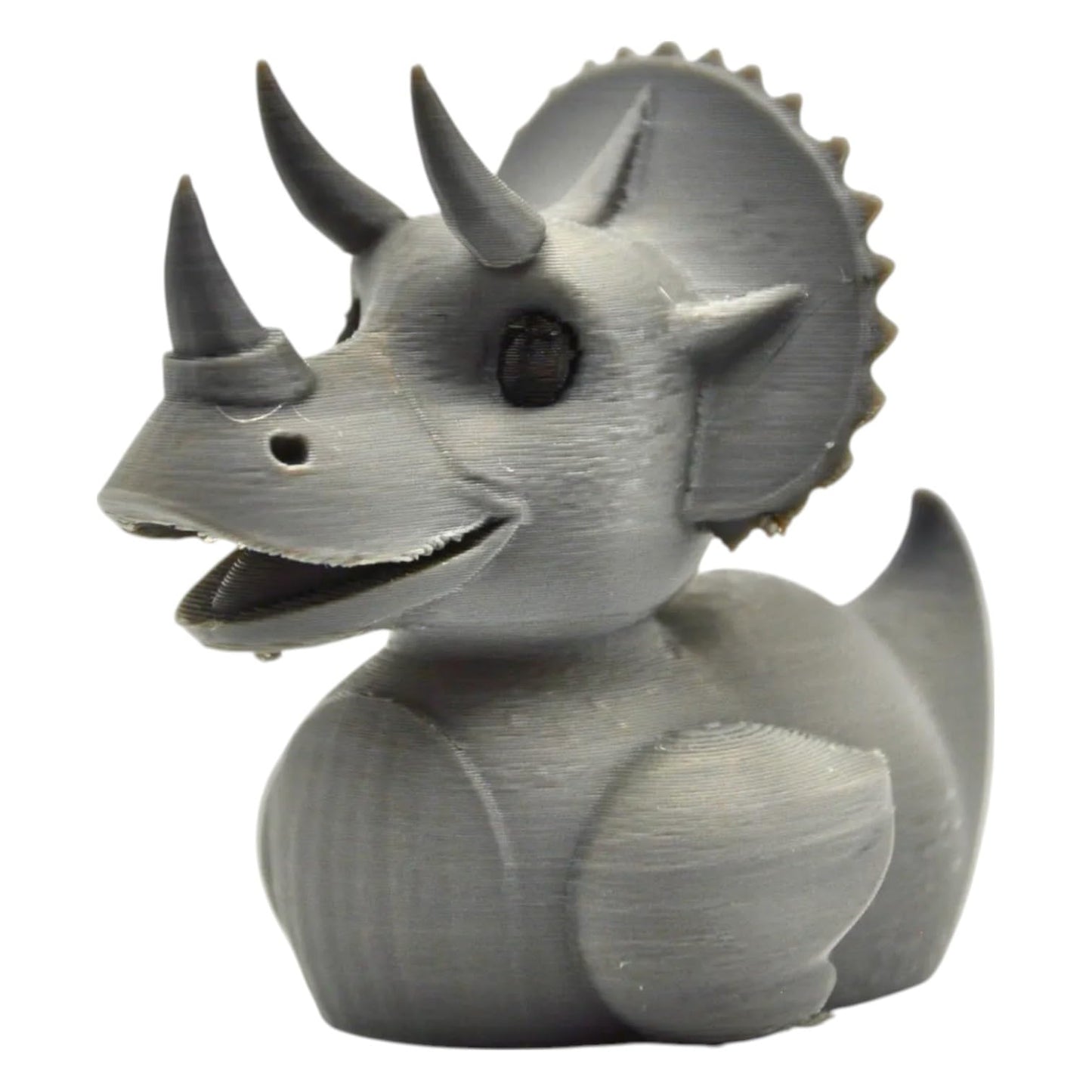 Triceratops Duck Hybrid Figurine – Dinosaur Rubber Duck Decor for Desk, Shelf, or Collector Display – Jurassic-Inspired Novelty Gift for Adults & Teens – 3D Printed in Canada