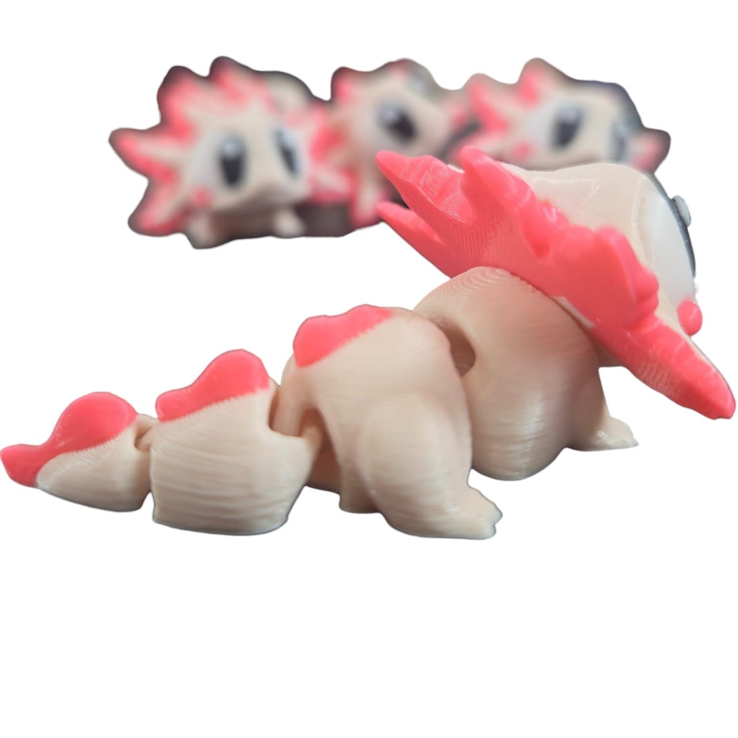 5-Pack Mini Baby Axolotl Figurines – Articulated Desk Pet Critters, Collectible Pocket Marsupials, Fidget Toys for Teens & Adults – 2 Inch Poseable Figures – 3D Printed in Canada