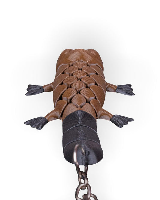 Pierre the Platypus Fidget Keychain – Articulated Flexi Animal for Teens & Adults, Stress Relief Gift or Desk Toy – 3D Printed in Canada