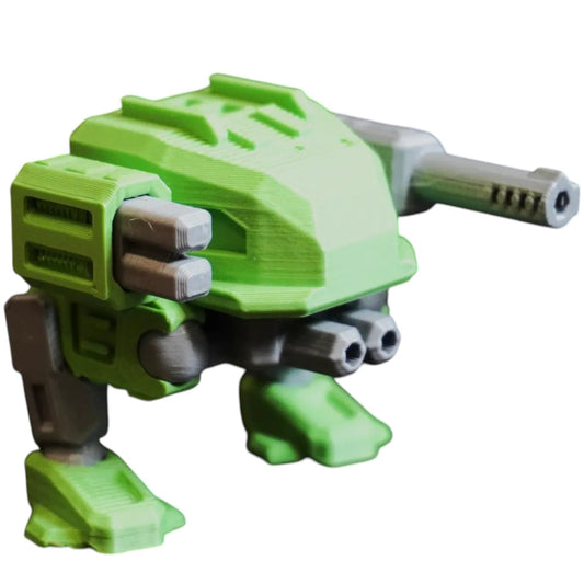 Brute Walker – 11-Part Armored Assault Mech Kit by KitCrafter – 3D Printed in Canada