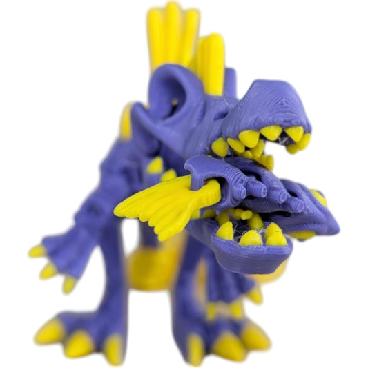 Skeleton Spinosaurus – Articulating Dinosaur Figurine – Prehistoric Collectible – 3D Printed in Canada (Solar Amethyst)