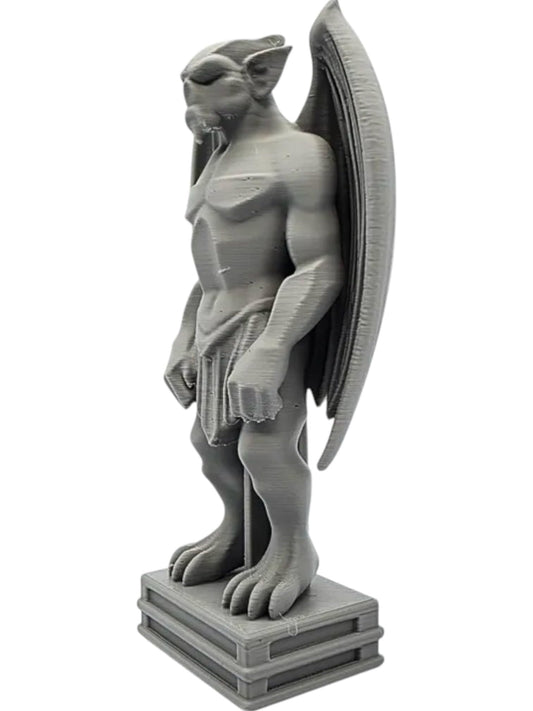 Warden Gargoyle Statue – Gothic Winged Guardian Figurine for Shelf, Desk, or Altar Decor – 3D Printed in Canada