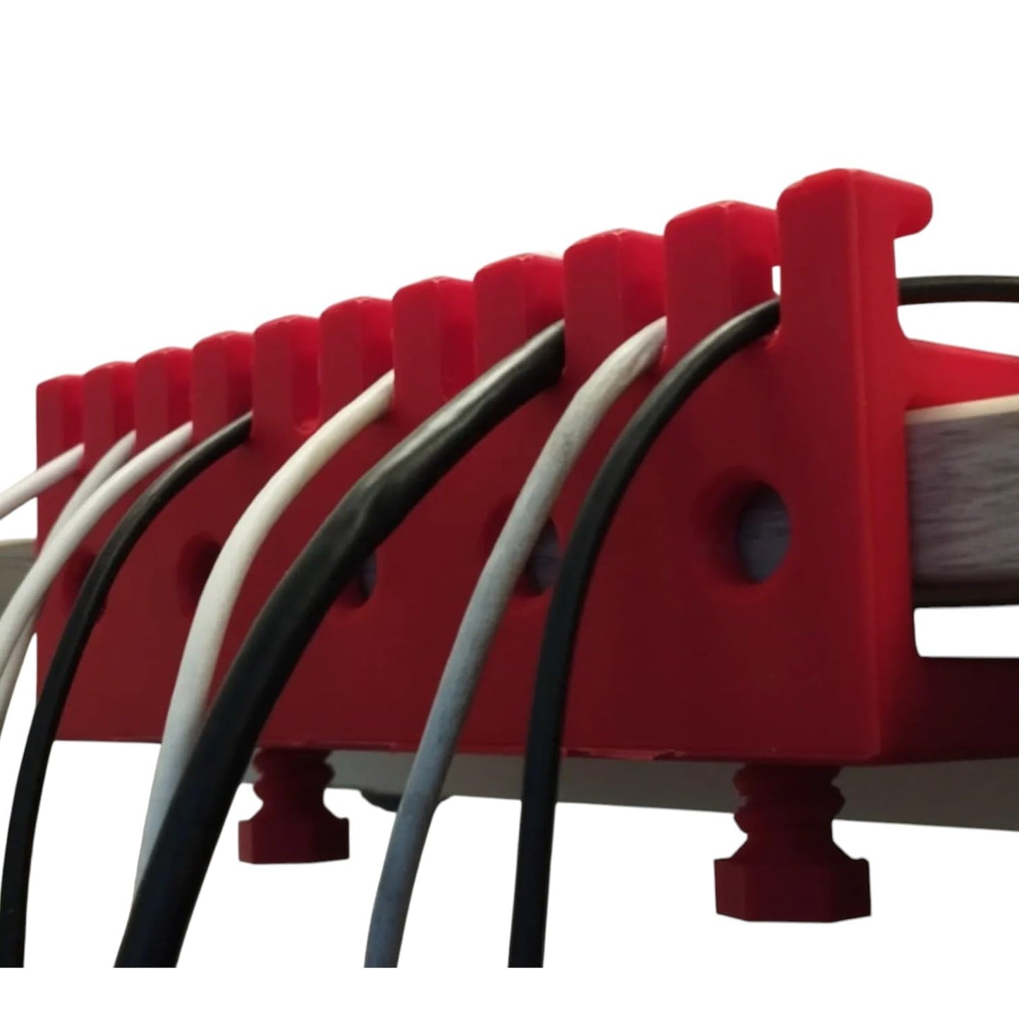 Clamp-On Charging Cable Organizer – Desk Edge Cord Management System for USB, HDMI & Power Cables – 3D Printed in Canada