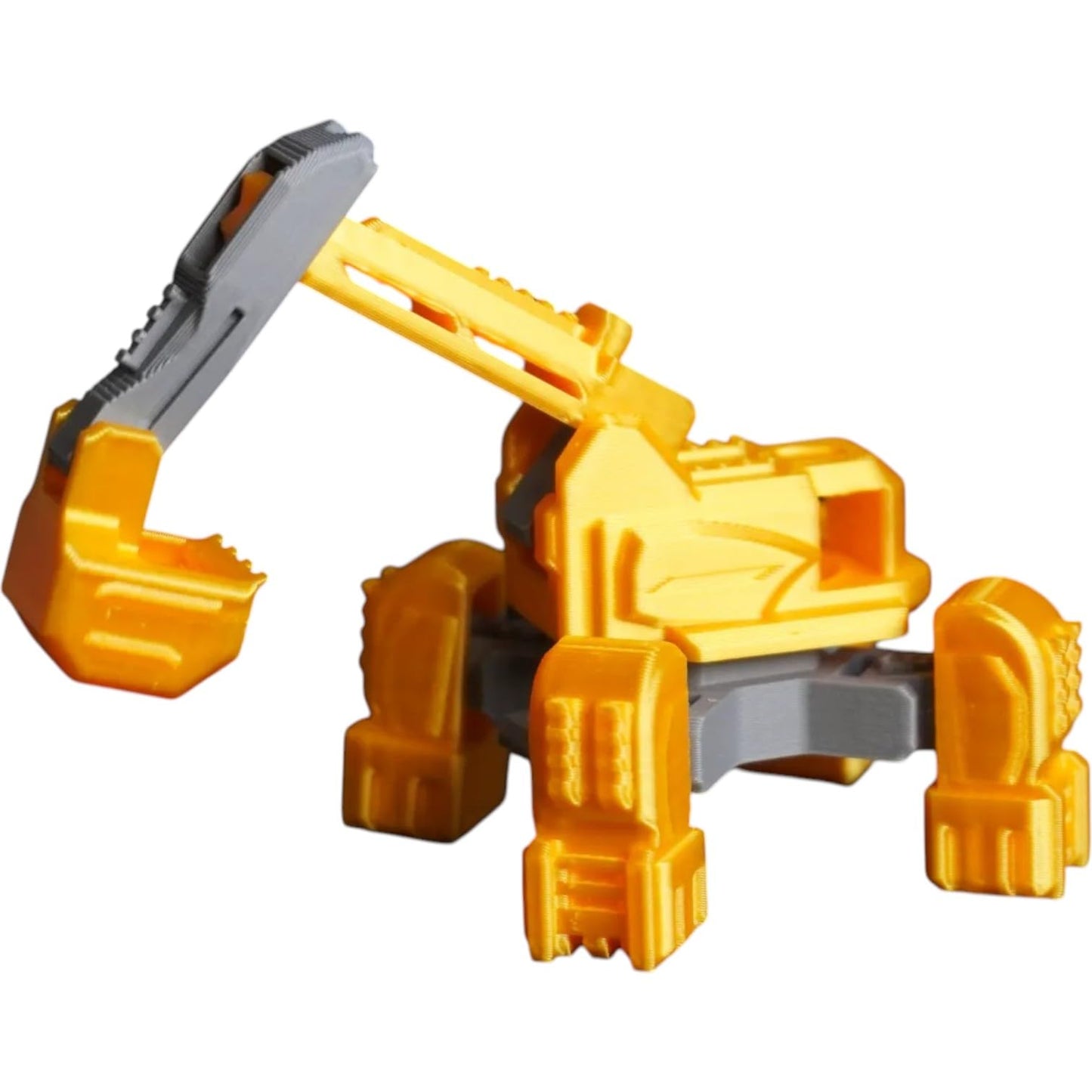 Excavator Mech - Licensed Kit Crafters Construction Robot Model Kit with Poseable Arm and Mechanical Detailing – 14 Parts – 3D Printed in Canada