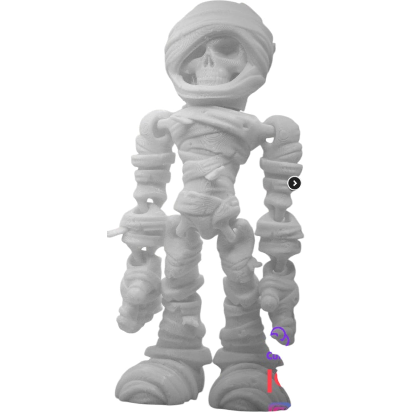 Articulated Mummy Figurine – 3D Printed DIY Paintable Undead Model for Halloween Displays, Shelf Décor & Collectible Crafting – 3D Printed in Canada