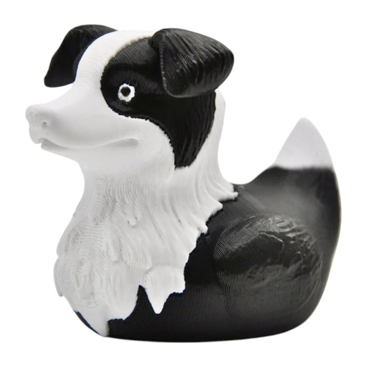 Border Collie Duck Figurine - Dashboard Duck for Cars & Jeeps, Cruise Duck for Hiding, Dog Lover Gift, Black & White Collectible Duck, Funny Car Decoration – 3D Printed in Canada