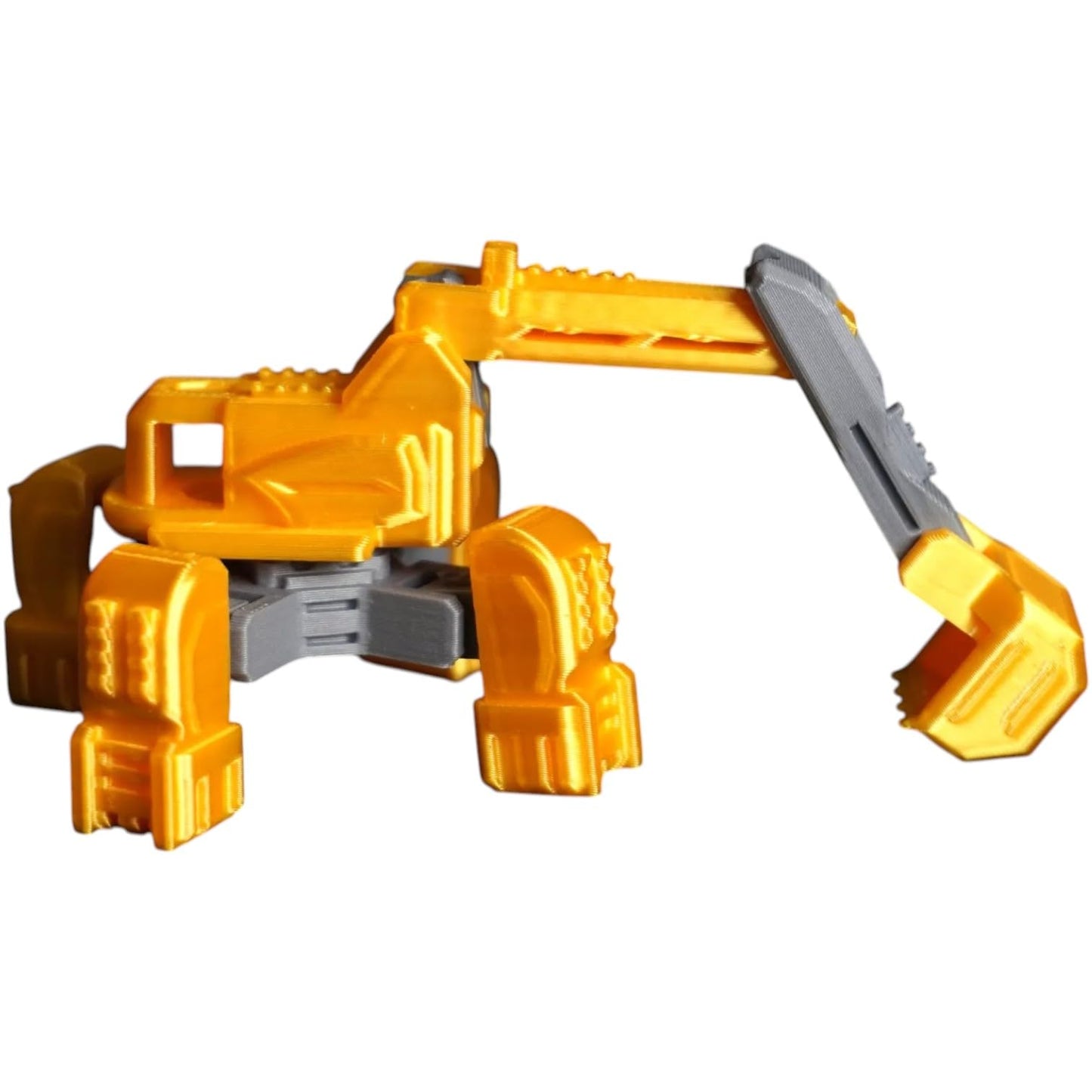 Excavator Mech - Licensed Kit Crafters Construction Robot Model Kit with Poseable Arm and Mechanical Detailing – 14 Parts – 3D Printed in Canada