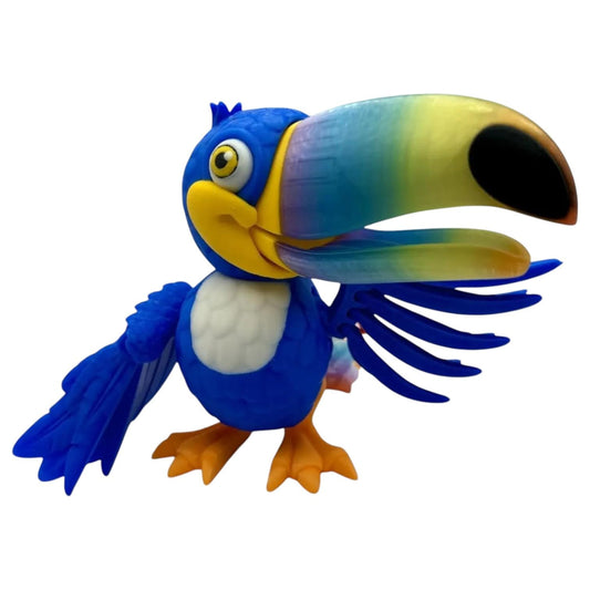 Articulated Toucan Bird Figurine – Tropical Desk Fidget for Teens & Adults – Stress Relief & Collectible – 3D Printed in Canada