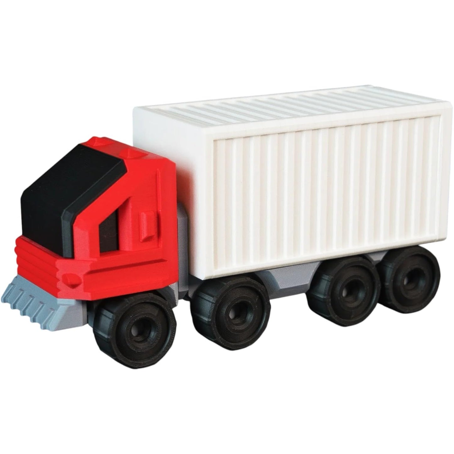 Container Hauler – 19-Part DIY Cargo Transport Truck Model Kit with Opening Doors & Snap-Fit Build – 3D Printed in Canada
