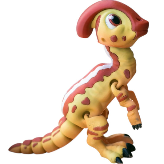 Adorable Articulated Parasaurolophus – Poseable Dinosaur Figurine with Movable Limbs for Teens & Adults – 3D Printed in Canada