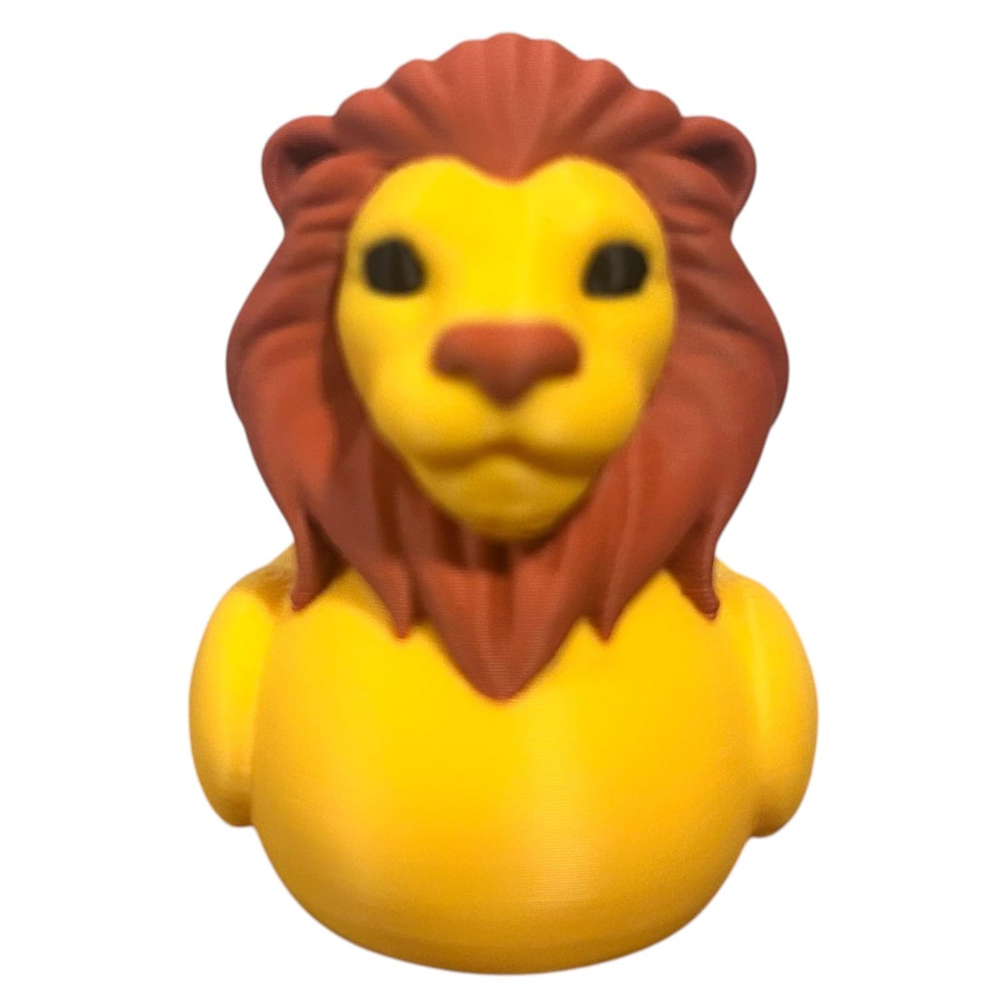 Noble Lion Duck Figurine – Majestic Duck-Lion Hybrid with Sculpted Mane & Expression – Funny Animal Mashup for Shelf or Desk – 3D Printed in Canada