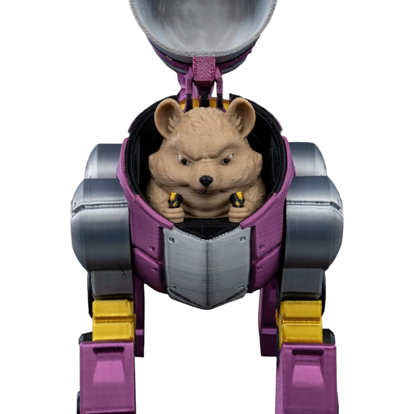 Unicornbot Mecha Figurine with Hidden Pilot – Fantasy Desk Fidget for Teens & Adults (15+) – Stress Relief & Collectible – 3D Printed in Canada