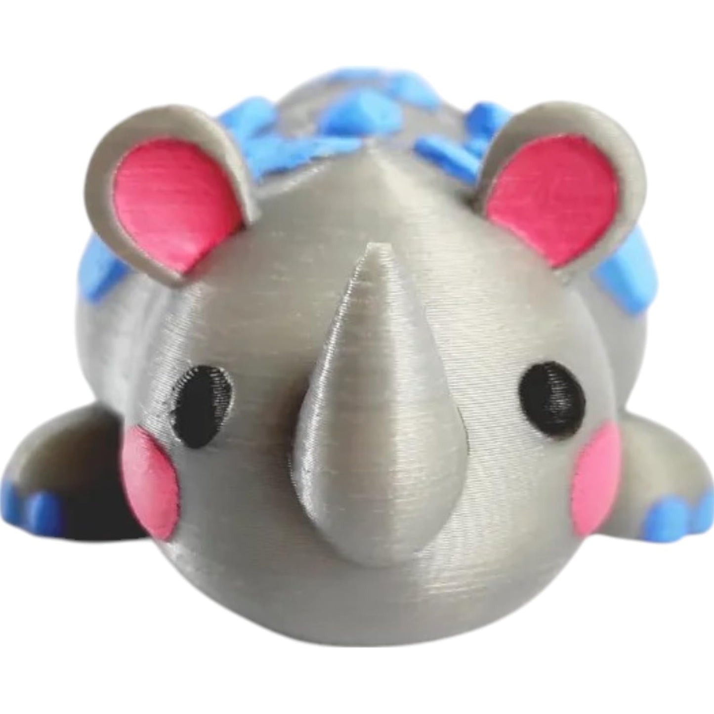 Adorable Rhino Figurine with Articulated Body – 3D Printed in Canada