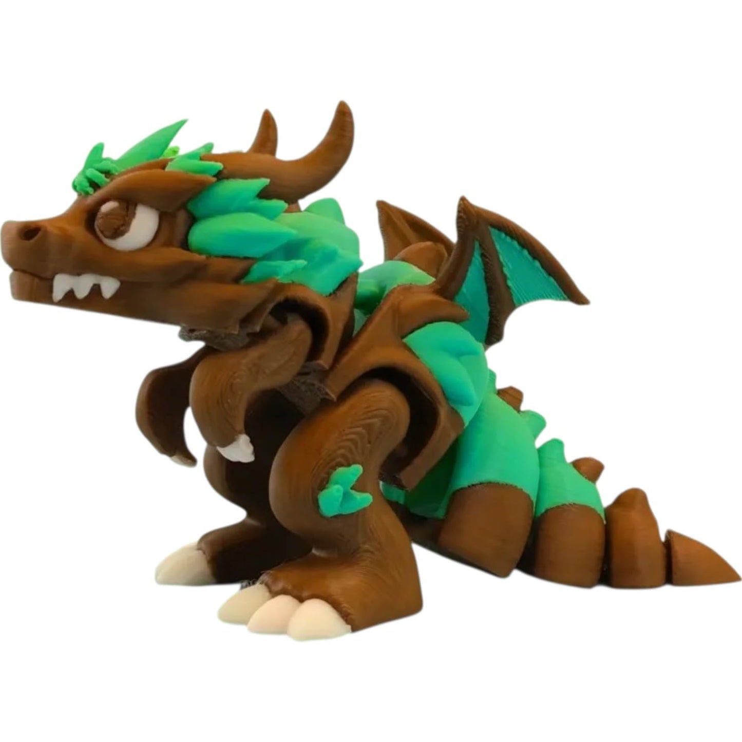 Articulated Gaiarex Dragon Figure – Earthy Fantasy Collectible Toy for Teens & Adults – 3D Printed in Canada