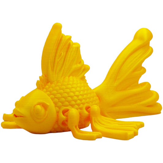 Articulated Goldfish Figurine – 3D Printed Paintable Inspired Model for Desk, Shelf, or DIY Craft Display – 3D Printed in Canada
