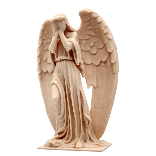 Weeping Angel Figurine Statue – Gothic Decor for Desk, Bookshelf, or Collectors – Angel Sculpture for Horror or Sci-Fi Fans – 3D Printed in Canada