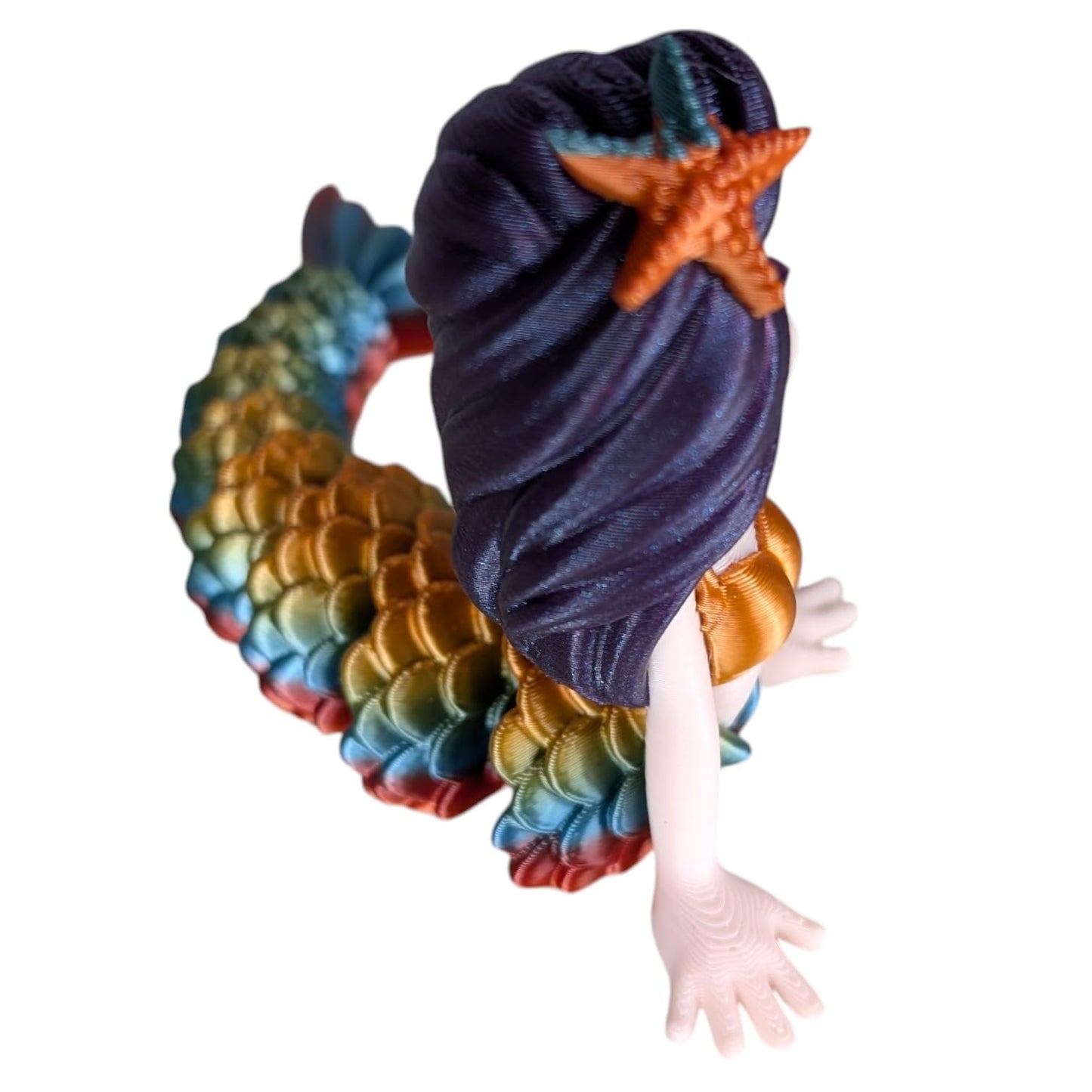 Articulated Mermaid Figurine – Stress Relief Desk Toy – 3D Printed Collectible for Teens & Adults – 3D Printed in Canada
