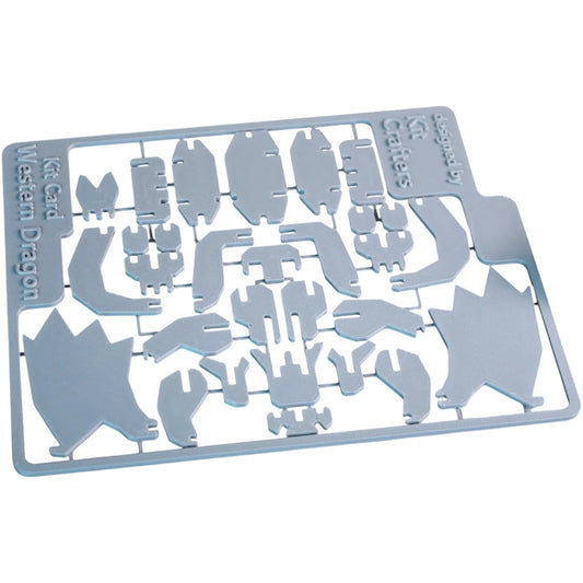 Western Dragon – 30-Part DIY Fantasy Creature Kit Card with Pop-Out Assembly & Poseable Wings – 3D Printed in Canada
