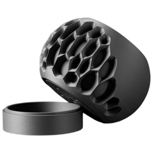 Futuristic Biomorphic Planter Pot – Asymmetric Carved Texture for Indoor Plants & Modern Decor – 3D Printed in Canada