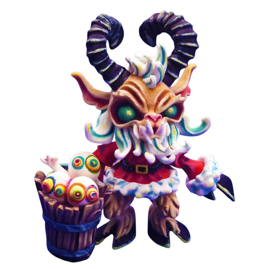 Articulated Krampus Figurine – Gothic Holiday Desk Fidget for Teens & Adults – Stress Relief & Collectible – 3D Printed in Canada