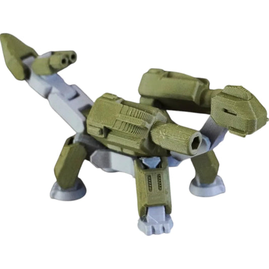 Long Neck Mecha Model Kit by Kitcrafters – Articulated Dino-Style Bot with Poseable Neck & Tail – Display Model for Sci-Fi Collectors – 3D Printed in Canada