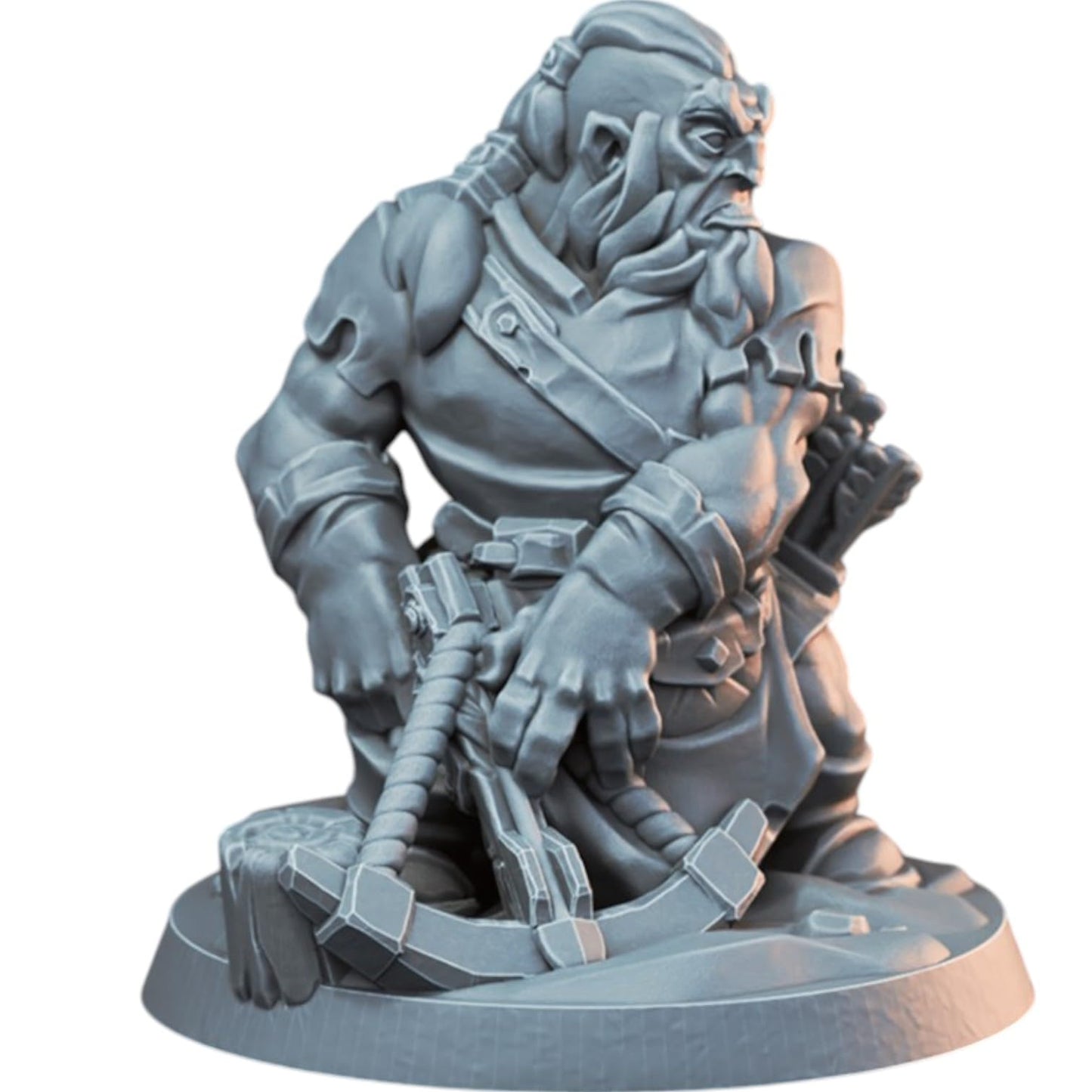 Dwarf Crossbowman Fantasy Miniature for Tabletop RPG, Wargames & Collector Display – 3D Printed in Canada