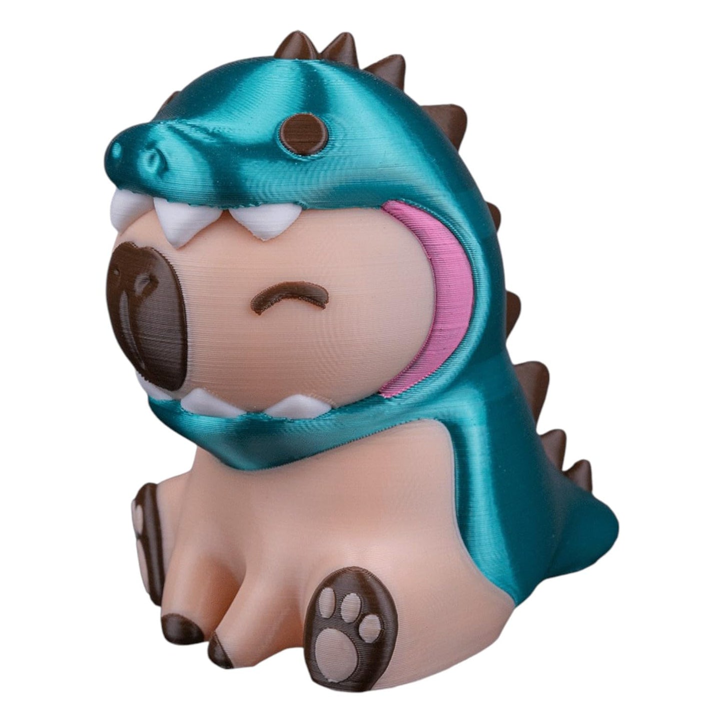 Capysaurus Figurine – Prehistoric Desk Decoration – Dinosaur Hoodie Capybara Collectible – 3D Printed in Canada