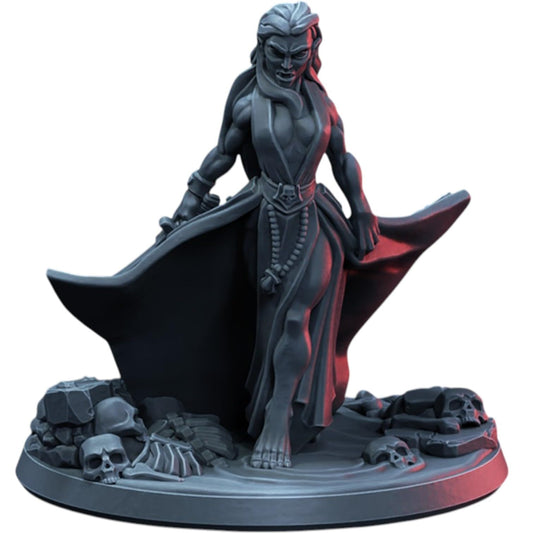 Vampire Female Fantasy Miniature Statue for Tabletop RPGs, Horror Dioramas & Collector Displays – 3D Printed in Canada