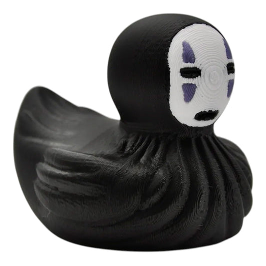 Ghost Spirit Duck Figurine – Masked Shadow-Inspired Rubber Duck with Flowing Black Cloak – Anime Display or Gift for Collectors – 3D Printed in Canada