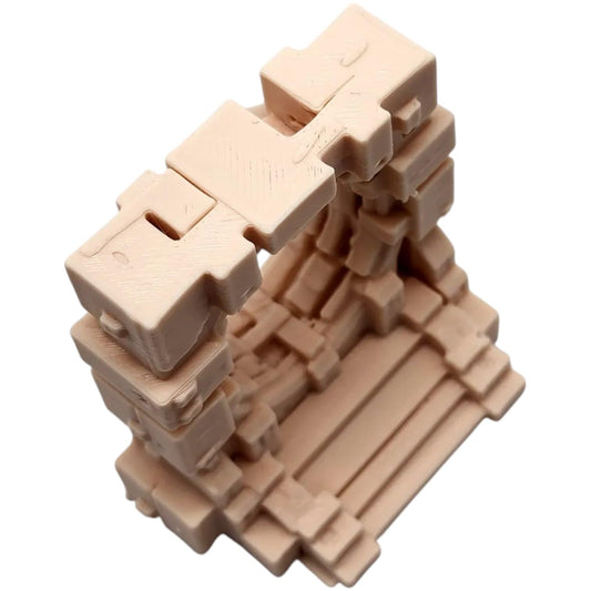 Arcane Gate Miniature – Blocky Sci-Fi Ringway Terrain with Geometric Detailing for TTRPG, Dioramas & Fantasy Wargames – 3D Printed in Canada