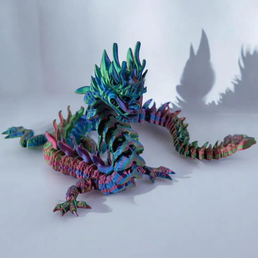 Articulated Imperial Dragon – Stress Relief Toy & Majestic Collectible for Teens & Adults – 3D Printed in Canada