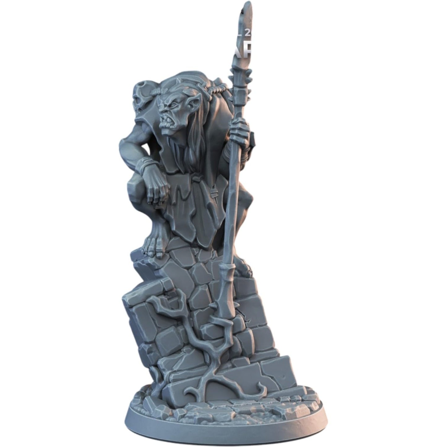 Goblin Warrior Fantasy Miniature Figure for Tabletop RPGs, Dioramas & Collector Displays – 3D Printed in Canada