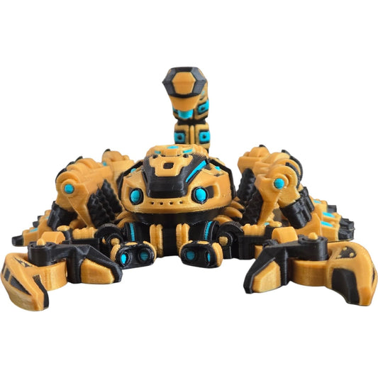 Cyber Scorpion Mech Fidget Figurine – Articulated Robotic Scorpion Desk Toy for Teens & Adults – Cyberpunk Tech Bug Model for Display or Play – 3D Printed in Canada