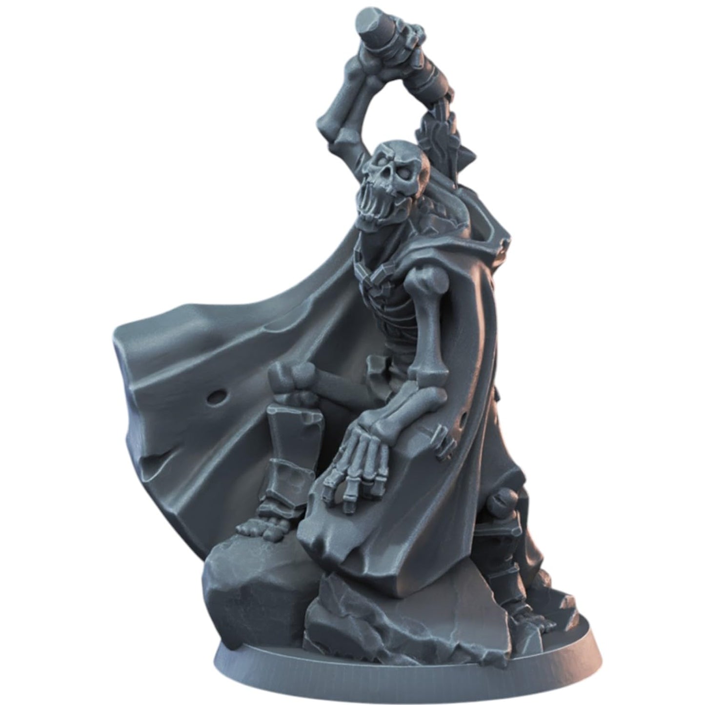 Skeleton Flail-Wielding Undead Warrior Miniature for Fantasy Tabletop RPG, Wargaming Armies & Collector Displays – 3D Printed in Canada